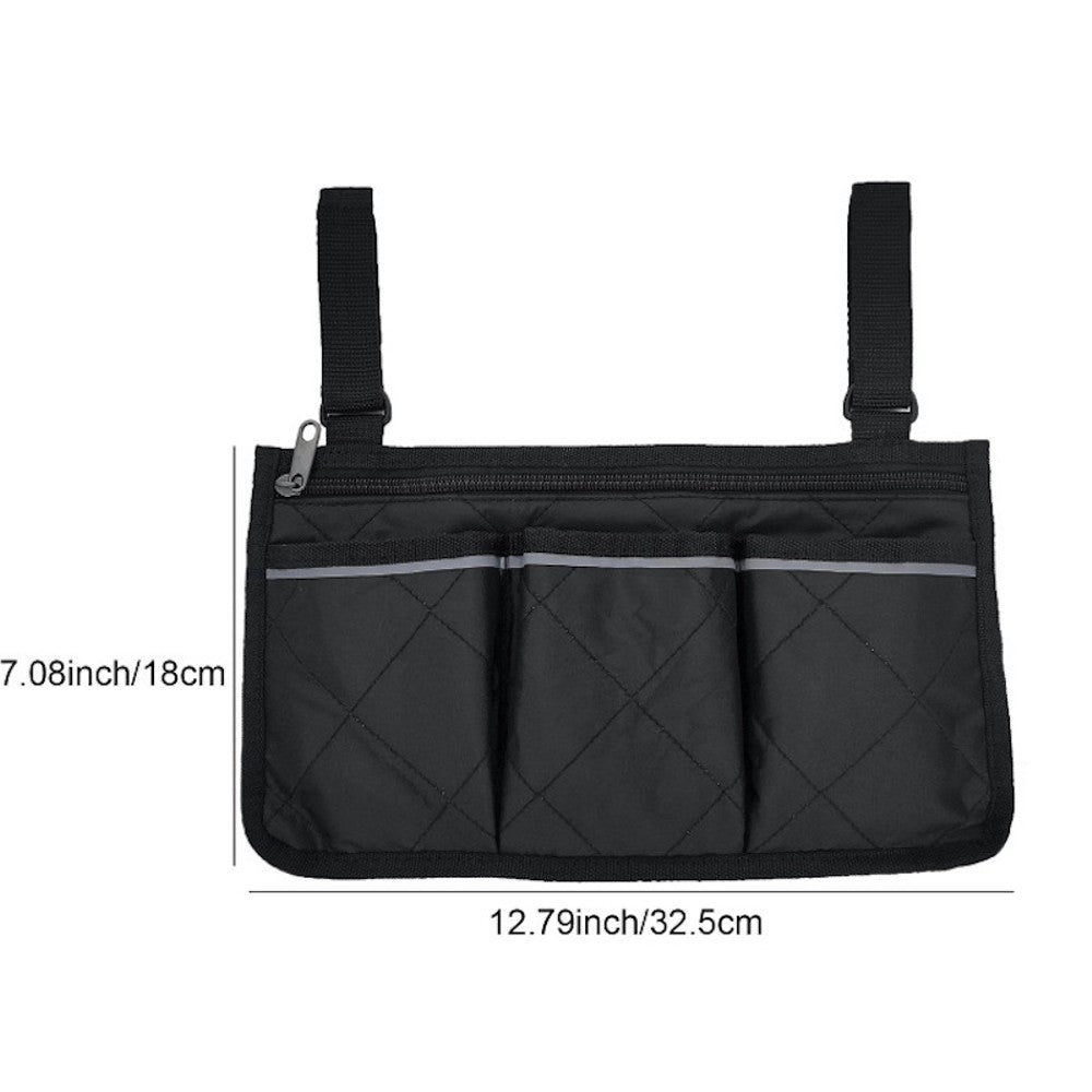 Cycling Walker Bag Rollator Organizer Pockets Wheelchair Scooter