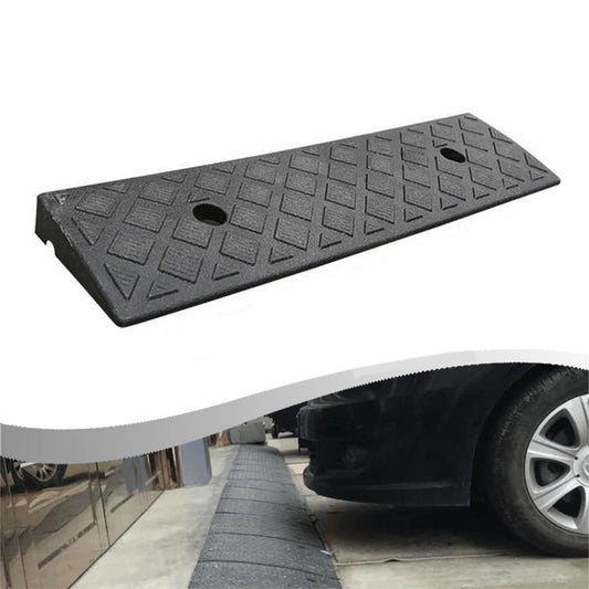 1pc Plastic Kerb Ramp Non-Slip Threshold Ramp 30mm Height For Cars