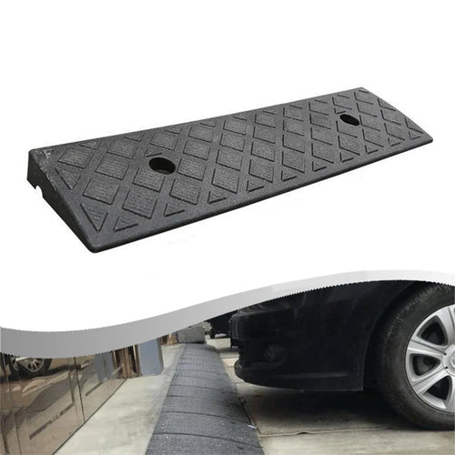 1pc Plastic Kerb Ramp Non-Slip Threshold Ramp 30mm Height For Cars