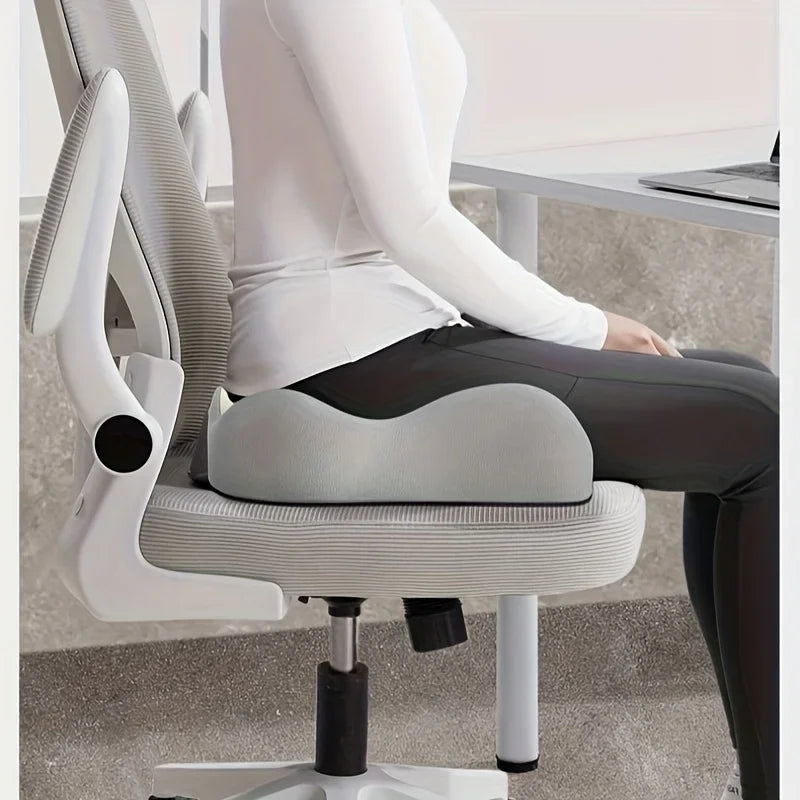 【Ergonomic Office Seat Cushion】3-Zone Memory Foam Lumbar Support
