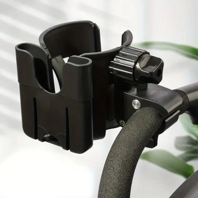 2-in-1 Universal Stroller Water Cup Holder With Phone Holder,