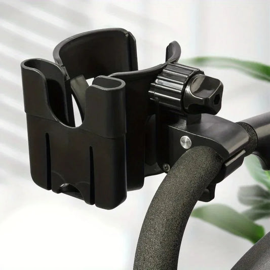2-in-1 Universal Stroller Water Cup Holder With Phone Holder,