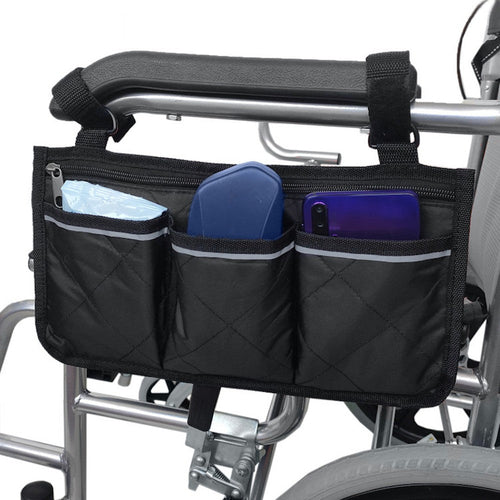 Cycling Walker Bag Rollator Organizer Pockets Wheelchair Scooter
