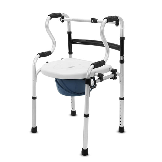 Lightweight Walker with Detachable Commode